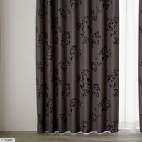 スミノエ DISNEY セミオーダー カーテン ミッキー トウィッグリーフ 2100×1850mm パープル １セット(2枚入)（直送品）