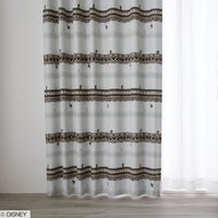スミノエ DISNEY セミオーダー カーテン ミッキー トリムウェイ 2400×950mm ブラウン １セット(2枚入)（直送品）