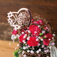 ヘッズ 母の日アクリルフラワーピック-4/シャインピンク 50本(10本×5) MA-PFP4 1セット(50本入)（直送品）