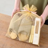 ヘッズ オーガンジーバッグ/シャンパンゴールド-XL OGC-BXL 1セット(1袋(10枚)×5)