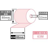 小林 カラーサーマル紙 80mm幅 緑 230-04015009 1セット(8巻)