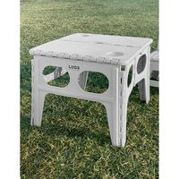 アイ・エル・シー アウトドアコンパクトテーブル LG-FT480GY 1セット(8個入)（直送品）