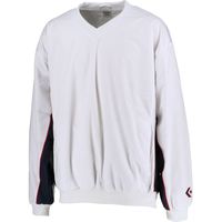 CONVERSE(コンバース) バスケットボール Vネック ウォームアップジャケット CB182113S ホワイト/ネイビー(1129) L（直送品）