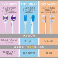 NONIO（ノニオ） ハブラシ TYPE-SHARP ふつう 1セット（3本） ライオン 歯ブラシ 口臭予防 歯垢除去