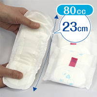 ポイズ 吸水ナプキン 安心の中量用 ライト 80cc 23cm 肌ケアパッド ナチュラルコットン100% 5パック（24枚×5個）