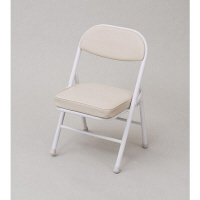 YAMAZEN　折りたたみミニチェアー　幅345×奥行340×高さ520mm　アイボリー/ホワイト　（直送品）