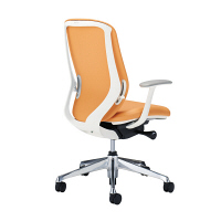 オカムラ ドクター用チェア シルフィー ハイバック アーム付 ゴムキャスター 座面回転 アプリコット LT97GA-PB29（直送品）