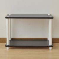 YAMAZEN　ラック2段　幅600×奥行295×高さ410mm　ダークブラウン/ホワイト　（直送品）