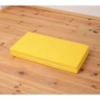YAMAZEN　ルームマット　2つ折りタイプ　幅900×奥行900×高さ50mm　イエロー　（直送品）