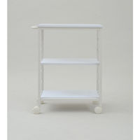 YAMAZEN　キッチンワゴン　幅300×奥行500～560×高さ700mm　ホワイト/アイボリー　（直送品）