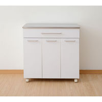 YAMAZEN　ステンレスダストボックス　3分別　14L　幅705×奥行357×高さ734mm　ホワイト　（直送品）