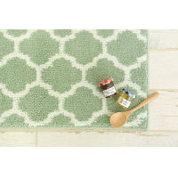 大一商事　ラグ　エリプス　幅1300×奥行1850mm　グリーン　（直送品）