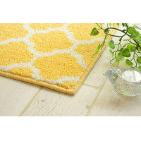 大一商事　ラグ　エリプス　幅2000×奥行2500mm　イエロー　（直送品）