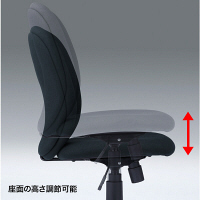 サンワサプライ　フィットバックチェア　肘無し　スタンダード脚　ブラック　SNC-T148BK　（直送品）