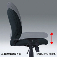 サンワサプライ　フィットバックチェア　肘無し　スタンダード脚　グリーン　SNC-T148G　（直送品）