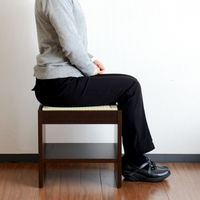 畳イス　リラッサ　高さ380mmタイプ　白茶色　広浜　（直送品）