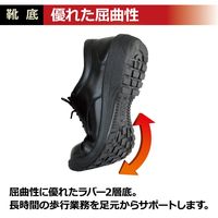 ミドリ安全 JIS規格 安全靴 短靴 RT713 26.0cm ブラック 1800001311 1足（直送品）