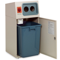 テラモト　屋内・屋外用ゴミ箱　ニートST　ペットボトルキャップ回収付　67L　（直送品）