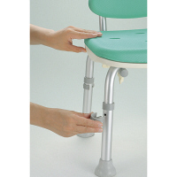 リッチェル やわらかシャワーチェア（背付ミニL型） キャスターなし 肘掛けなし グリーン 49726 1台（直送品）