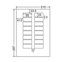 東洋印刷 ナナワード 粘着ラベル再剥離タイプ 白 A4 16面 1箱 LDW16UEF（直送品）