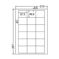 東洋印刷 ナナワード 粘着ラベルワープロ＆レーザー用 白 A4 18面 1箱 LDW18U（直送品）