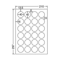 東洋印刷 ナナワード 粘着ラベル再剥離タイプ 白 A4 24面 1箱 LDW24PCF（直送品）