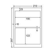 東洋印刷 ナナクリエイト カラーレーザープリンタ用マットラベル 白 A4 2面 1箱 MCL27（直送品）