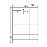 東洋印刷 ナナワード 粘着ラベルワープロ＆レーザー用 白 A4 18面 1箱 NEF210（直送品）
