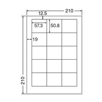 東洋印刷 ナナクリエイト カラーレーザープリンタ用光沢ラベル 白 A4 15面 1箱 SCL12（直送品）