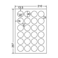 東洋印刷 ナナクリエイト カラーレーザープリンタ用光沢ラベル 白 A4 24面 1箱 SCL18（直送品）