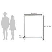 ジャックポット ガス管ハンガーラック 固定式 GS-HR120F 1台 幅1200×奥行465×高さ1595mm キャスター付 おしゃれデザイン スチール製