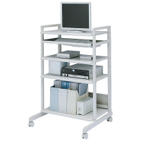 サンワサプライ　スチール製ハイスタンドパソコンラック（幅670×奥行644×高さ1071mm）　（直送品）