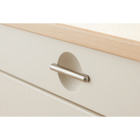 【軒先渡し】コイズミ　Liten　75 平机 引出し付き ナチュラル×ホワイト 幅750×奥行500×高さ700mm 1台（直送品）