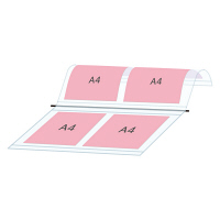 ケルン カーデックス A3 ペアポケット 8枚 ホワイト KD401-W（直送品）