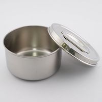 赤川器物製作所 ツマミ付き ステンレス丸型ポット 0.45L 1セット(3個) 1-4528-01（直送品）