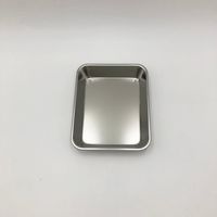 赤川器物製作所 ステンレス角型バット (155×126×27mm) 1枚 手札判 33030 1セット(5個) 1-4534-01（直送品）