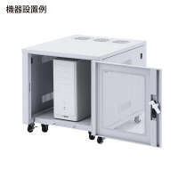 【在庫限り】【処分品】サンワサプライ　置き型用サーバーラック（幅570×奥行700×高さ580mm）　（直送品）