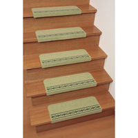 サンコー 階段マット すべり止め付 ずれない 洗える 日本製 グリーン 55×21cm 1セット15枚入 KA-41（直送品）