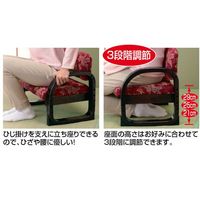 ファミリー・ライフ　木製座椅子　エンジ　（直送品）