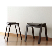 ファミリー・ライフ　木製スタッキングチェア　2脚セット　ブラウン　（直送品）