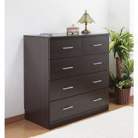 ファミリー・ライフ　収納チェスト　幅880mm　ダークブラウン　（直送品）