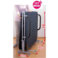 ファミリー・ライフ　収納式リクライニングベッドS　シングル　幅970×奥行2070×高さ510mm　（直送品）