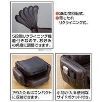 ファミリー・ライフ　肘付きリクライニング回転座椅子　ブラウン　（直送品）