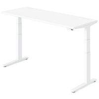 オカムラ スイフト スタンディングデスク 上下昇降式 平机 ホワイト/ホワイト 幅1800×奥行700×高さ650～1250mm 1台（直送品）