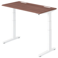 オカムラ スイフト スタンディングデスク 上下昇降式 平机 ネオウッドダーク/ホワイト 幅1400×奥行700×高さ650～1250mm 1台（直送品）