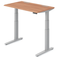 オカムラ スイフト スタンディングデスク 上下昇降式 平机 ネオウッドミディアム/シルバー 幅1200×高さ650～1250mm 1台（直送品）