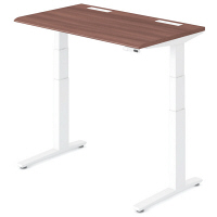 オカムラ スイフト スタンディングデスク 上下昇降式 平机 ネオウッドダーク/ホワイト 幅1200×奥行700×高さ650～1250mm 1台（直送品）