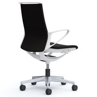 CA25BW FSF1 |オカムラ モード 布張り 樹脂肘付 ホワイトフレーム ブラック（プレーンクロス） CA25BW-FSF1 1脚（直送品）