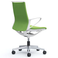 CA25BW FSF5 |オカムラ モード 布張り 樹脂肘付 ホワイトフレーム ライムグリーン（プレーンクロス） CA25BW-FSF5 1脚（直送品）