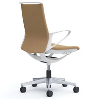 CA25BW FSF7 |オカムラ モード 布張り 樹脂肘付 ホワイトフレーム ベージュ（プレーンクロス） CA25BW-FSF7 1脚（直送品）